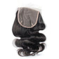 A photo of 100% HD raw wavy Indian hair closure unprocessed, unbleached, and uncolored